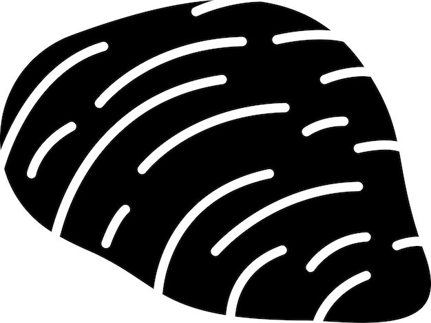 Ilustración vectorial de glifo sólido de Sfogliatelle