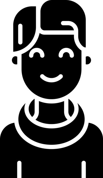 Ilustración vectorial de glifo sólido de votación