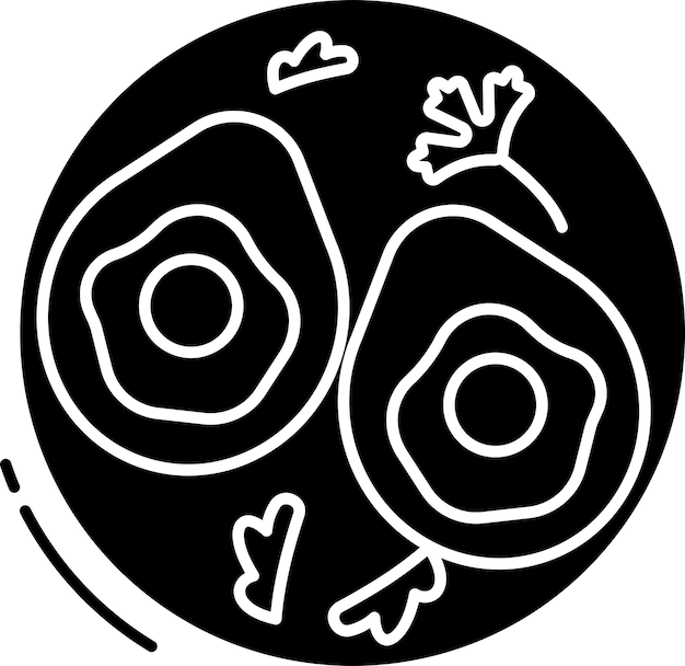 Ilustración vectorial de glifos sólidos de aguacate horneado