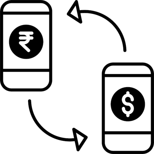 Ilustración vectorial de glifos sólidos de la aplicación de finanzas