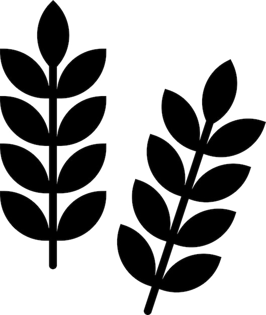 Ilustración vectorial de glifos sólidos de grano sólido