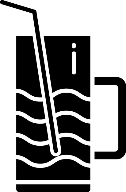 Ilustración vectorial de glifos sólidos de jugo