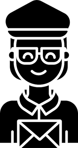 Ilustración vectorial de glifos sólidos de mujeres