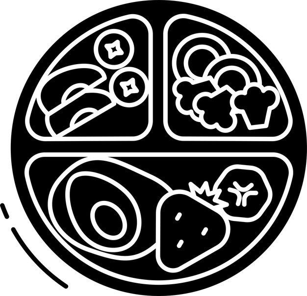 Ilustración vectorial de glifos sólidos para niños