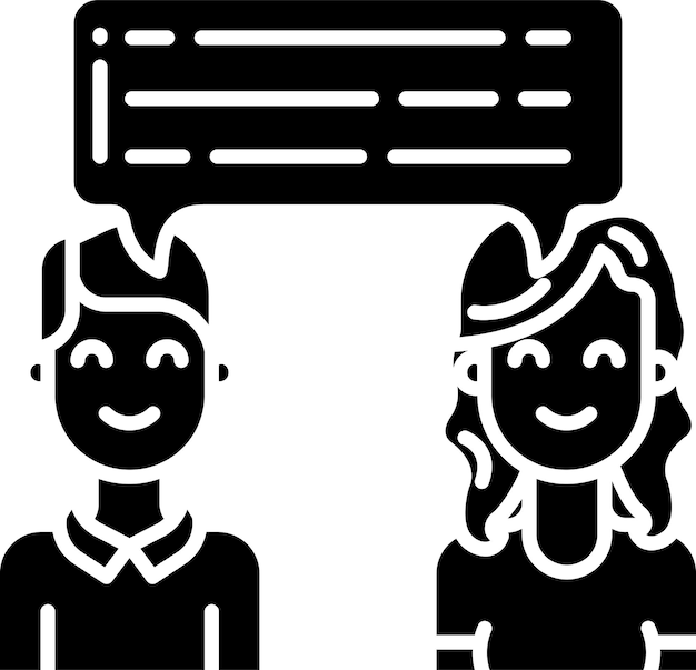 Ilustración vectorial de glifos sólidos de personas