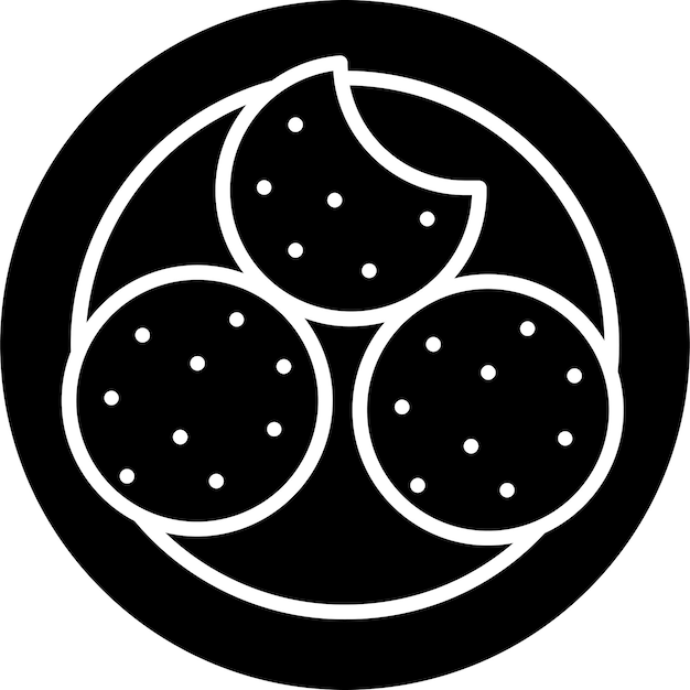 Ilustración vectorial de glifos sólidos de Poffertjes