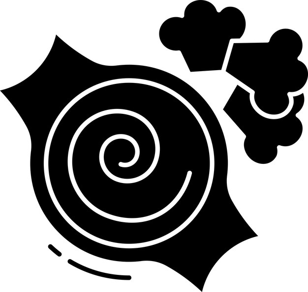 Ilustración vectorial de glifos sólidos de puré de brócoli sólido