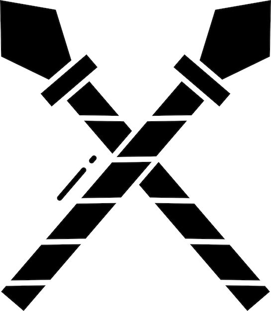 Ilustración vectorial de glifos sólidos de Spearsolid