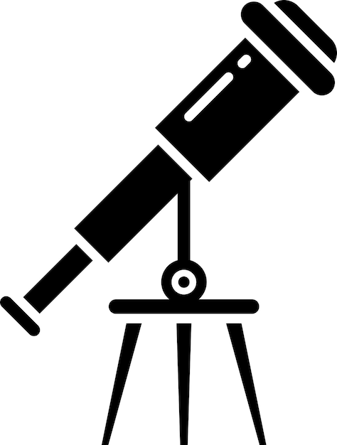 Ilustración vectorial de glifos sólidos telescópicos