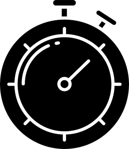 Ilustración vectorial de glifos sólidos de tiempo sólido