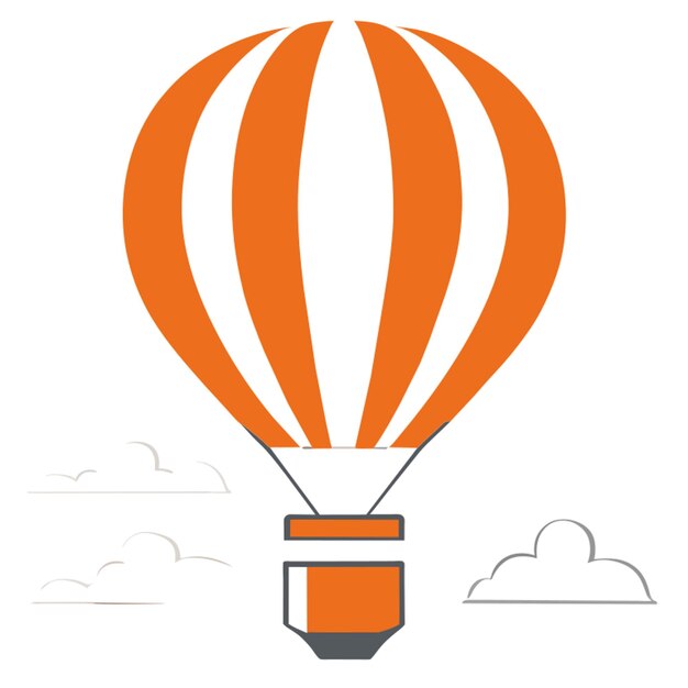 Ilustración vectorial de globo de aire caliente plano 2