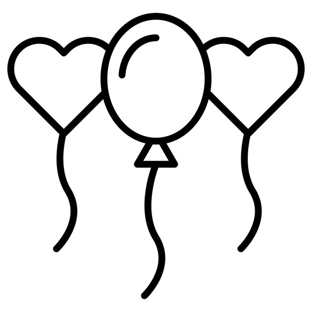 Ilustración vectorial del globo de bodas
