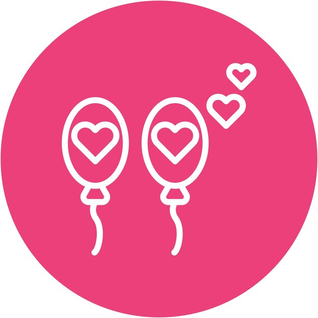 Ilustración vectorial del globo de bodas