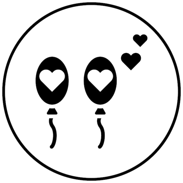 Ilustración vectorial del globo de bodas