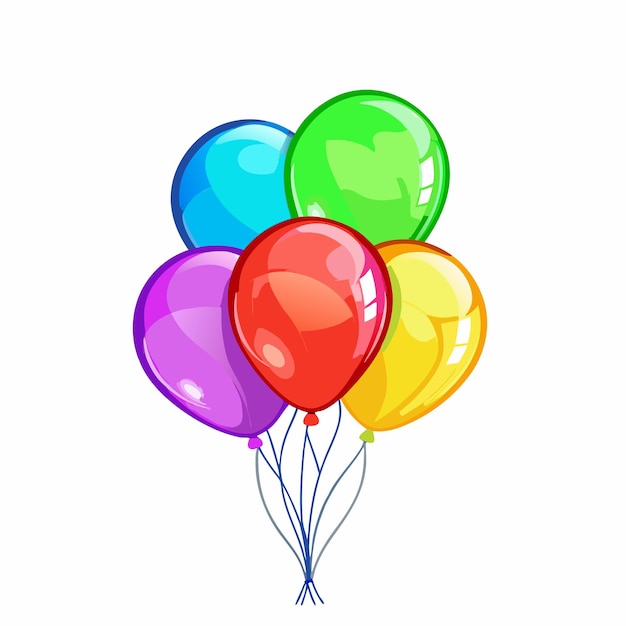 Ilustración vectorial de globos de celebración 3