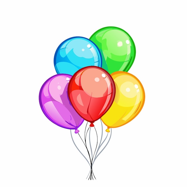 Ilustración vectorial de globos de celebración 7