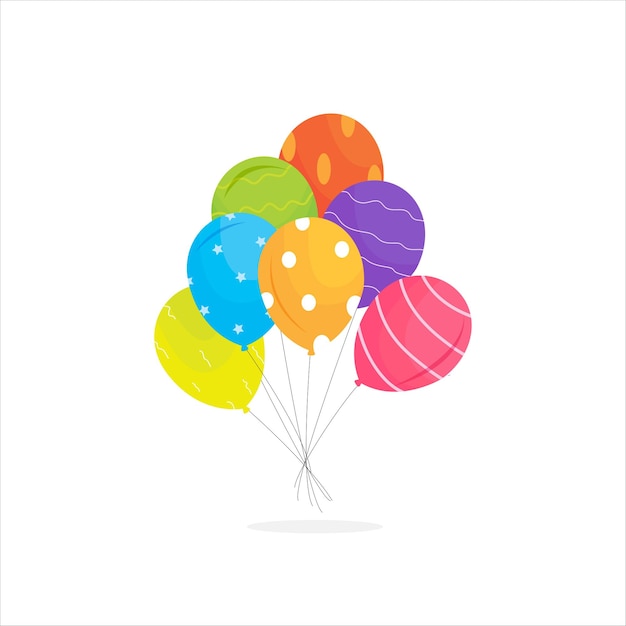 Ilustración vectorial de globos de colores