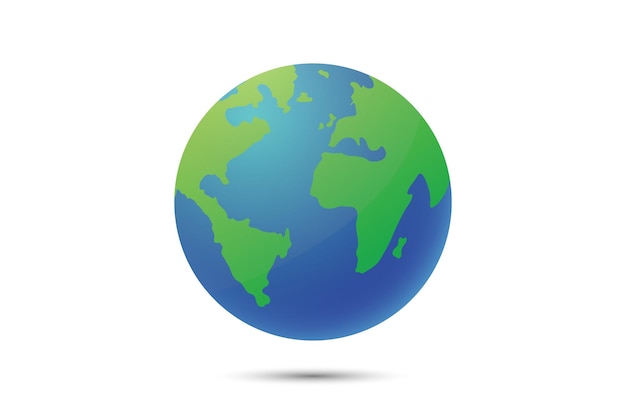 Ilustración vectorial de los globos de la Tierra Icono del planeta Tierra Ilustración vectoria