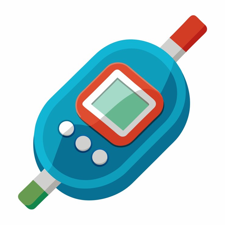 Vector ilustración vectorial del glucómetro médico