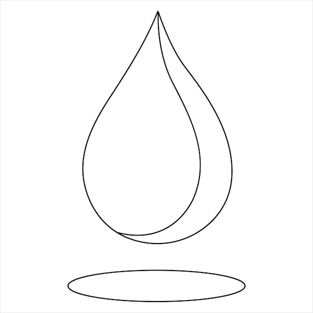 Ilustración vectorial de la gota de agua de la tierra y el concepto de día mundial del agua