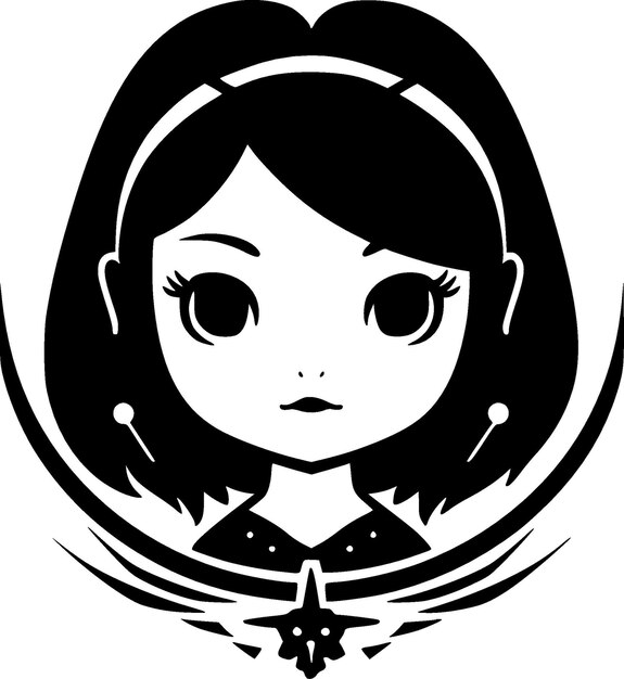 Vector ilustración vectorial gótica en blanco y negro