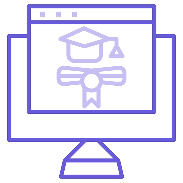 Ilustración vectorial de grados en línea