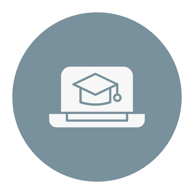 Ilustración vectorial de graduación en línea