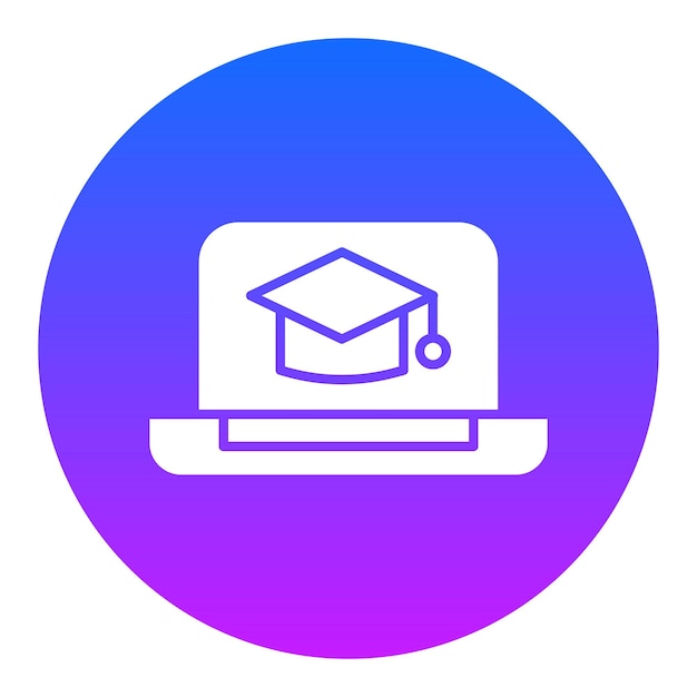 Ilustración vectorial de graduación en línea