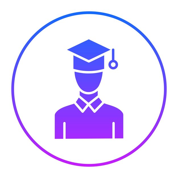 Ilustración vectorial de graduados masculinos