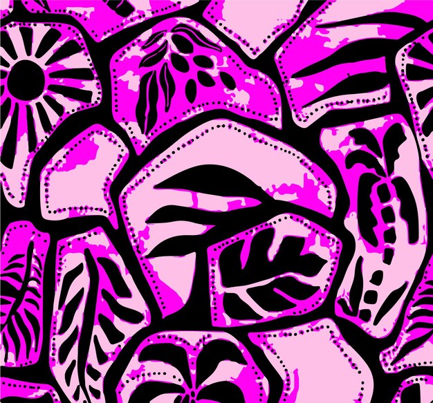 Ilustración vectorial gráfica abstracta patrón sin costuras contemporáneo abstracto