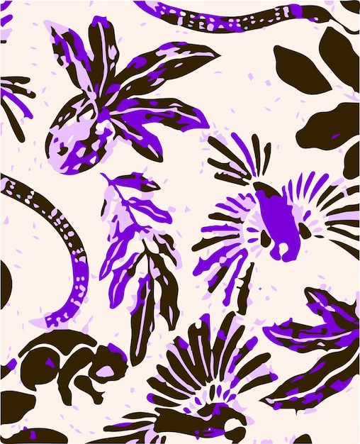 Ilustración vectorial gráfica abstracta patrón sin costuras contemporáneo abstracto