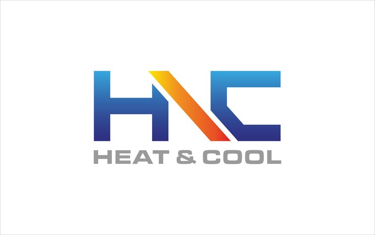 Vector ilustración vectorial gráfica del logotipo del servicio de calefacción y refrigeración de fontanería