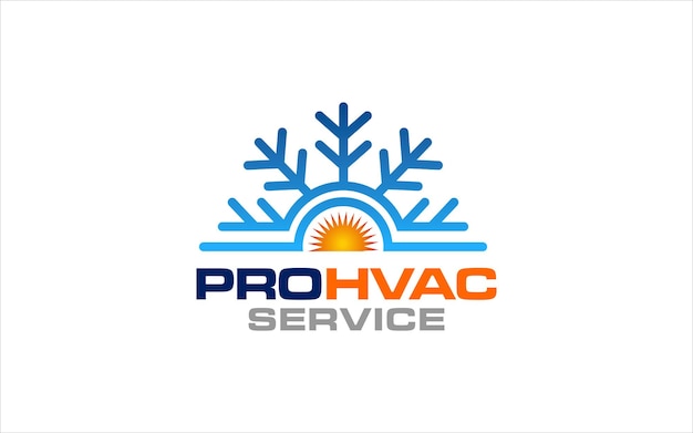 Ilustración vectorial gráfica del logotipo del servicio de calefacción y refrigeración de fontanería