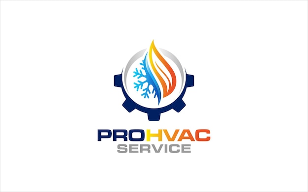 Ilustración vectorial gráfica de la plantilla de diseño del logotipo de la empresa de servicios de calefacción y refrigeración de fontaneríax9