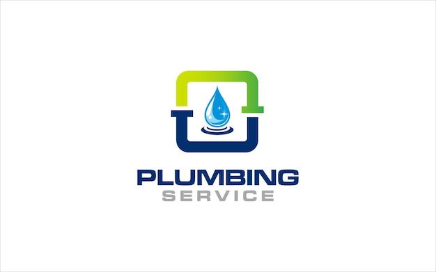 Ilustración vectorial gráfica de la plantilla de diseño del logotipo del servicio de plomería y mantenimiento