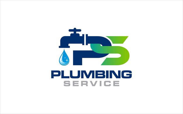 Ilustración vectorial gráfica de la plantilla de diseño del logotipo del servicio de plomería y mantenimiento