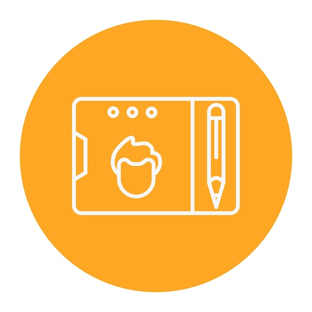Ilustración vectorial gráfica de la tableta