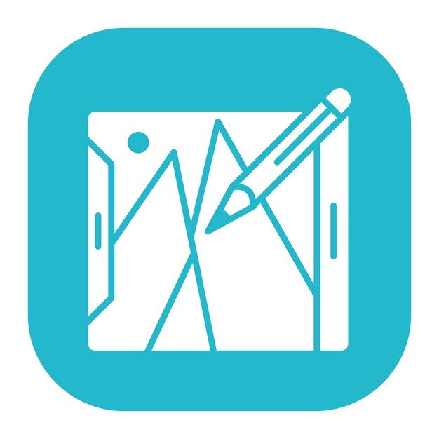 Ilustración vectorial gráfica de la tableta