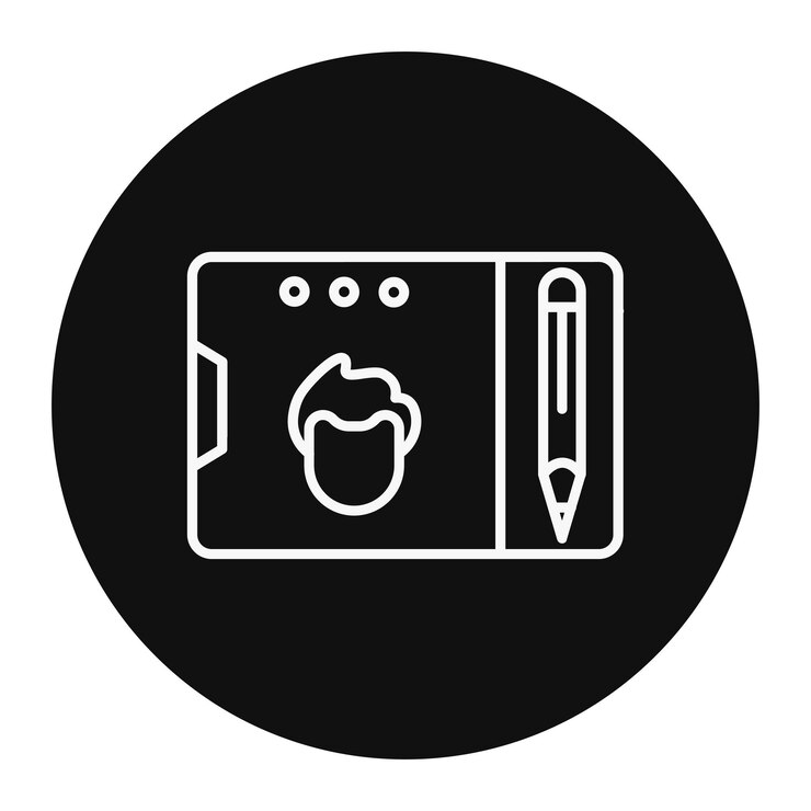 Vector ilustración vectorial gráfica de la tableta