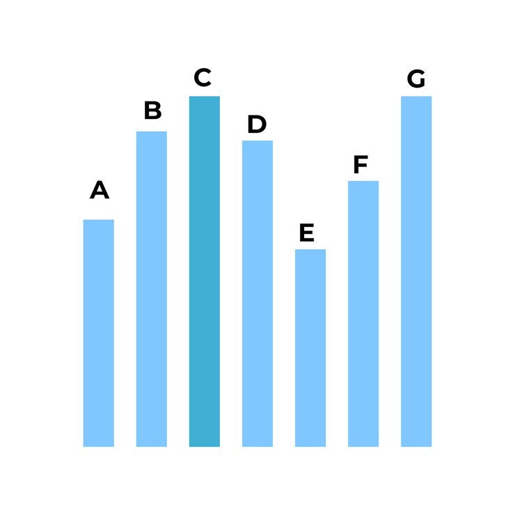 Vector ilustración vectorial del gráfico de análisis de datos en blanco