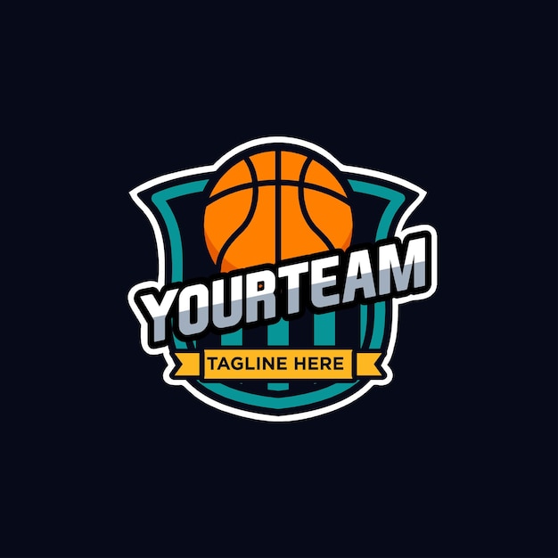 ilustración vectorial gráfico del diseño del logotipo de baloncesto