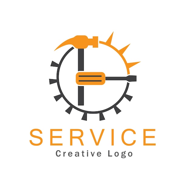 Ilustración vectorial gráfico de diseño de logotipo de servicio