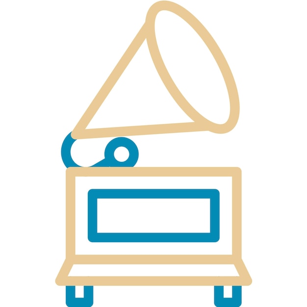 Ilustración vectorial del gramófono