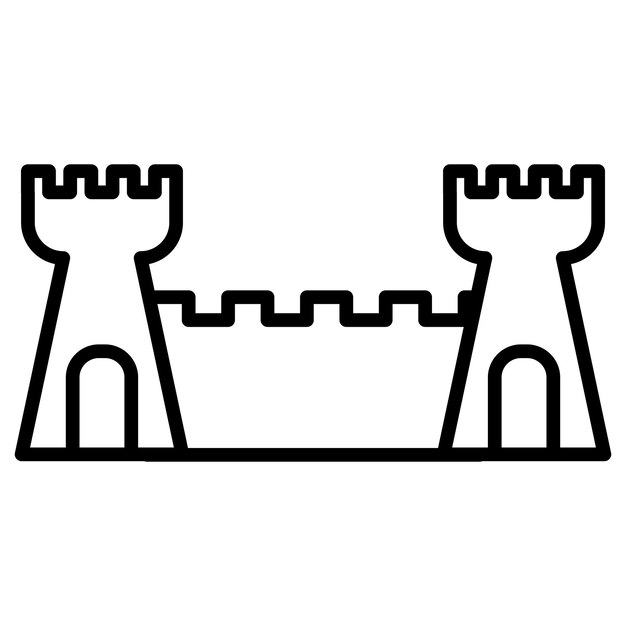 Ilustración vectorial de la Gran Muralla China