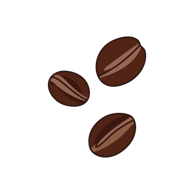 Ilustración vectorial de los granos de café