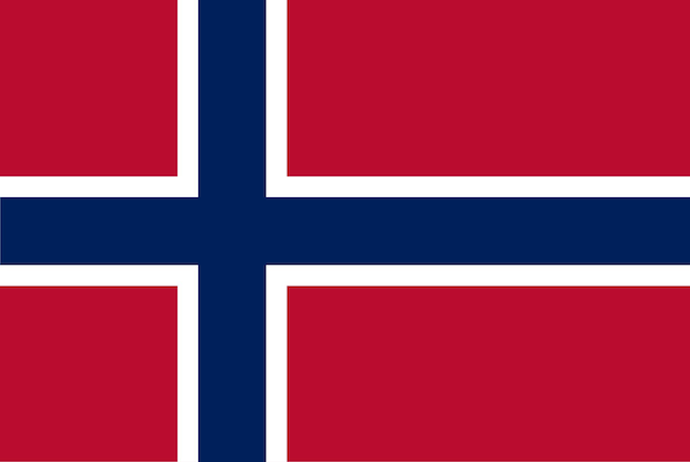 Ilustración vectorial gratuita de la bandera de noruega