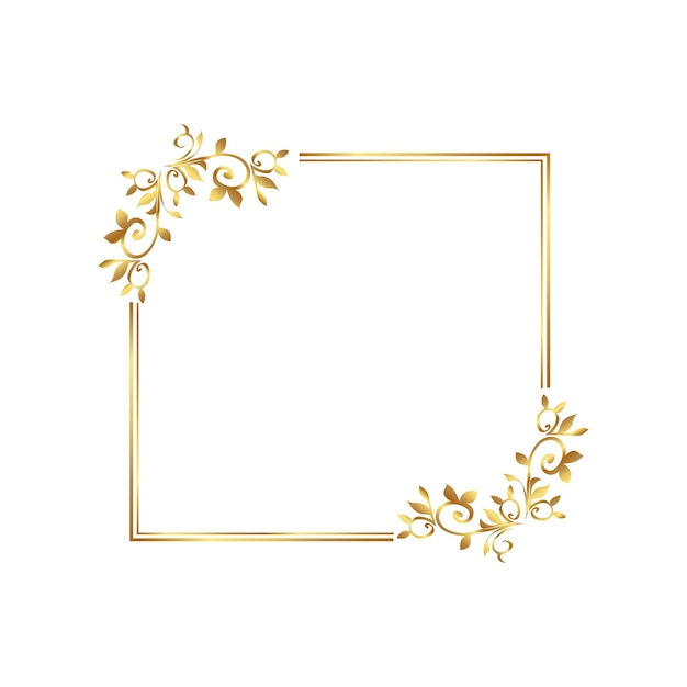 Ilustración vectorial gratuita del certificado de marco cálido de borde dorado