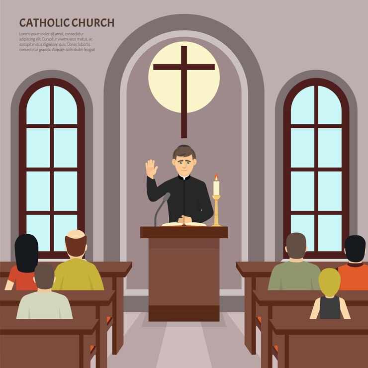 Vector ilustración vectorial gratuita del edificio de la iglesia