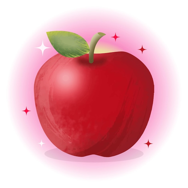 Vector ilustración vectorial gratuita de la manzana dibujar clipart