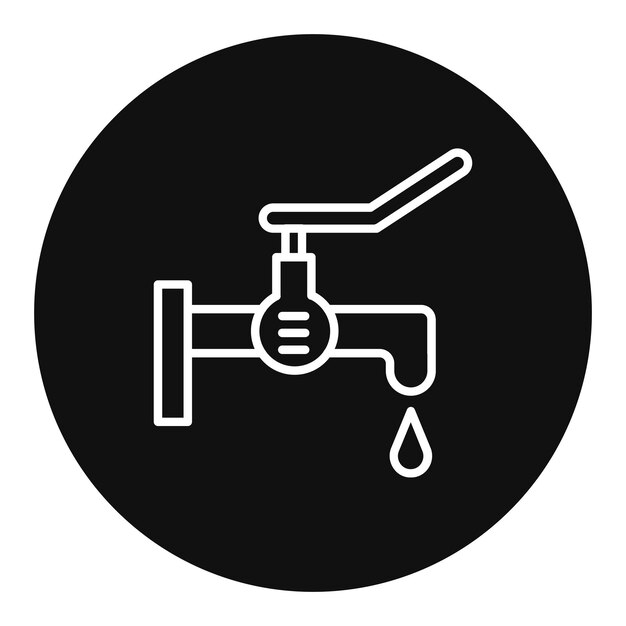Ilustración vectorial del grifo de aceite